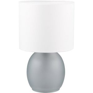 LED Tafellamp - Tafelverlichting - Trion Alev - E14 Fitting - Rond - Grijs - Glas