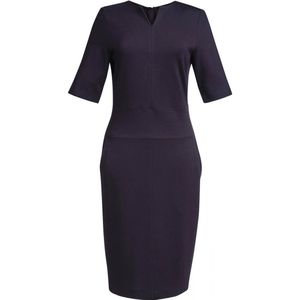 Jurk Dames 42 EU (14 UK) Brook Taverner Navy 67% Viscose, 29% Polyamide, 4% Elasthan