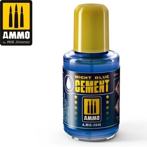 AMMO MIG 2045 Night Blue Cement - Lijm - 30ml Lijm