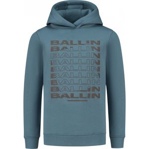 Ballin Amsterdam - Jongens Slim fit Sweaters Hoodie LS - Mid Blue - Maat 6
