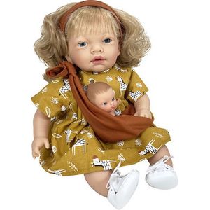 Nines d Onil Babypop Alika Blank Blond Okergeel 40 cm