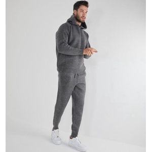 Trainingspak Hoody | Wol - Dikke pak - Mannen Trainingspak Herfst Winter Mannen Set Merk Sport trui + Broek Stuks Set Fashion Casual Trainingspak Mannen Kleding - L