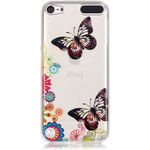 Peachy Kleurrijk hoesje vlinders bloemen iPod Touch 5 6 7 doorzichtig case