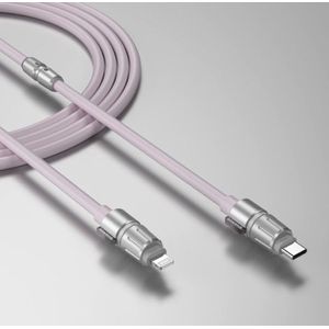 Sharge C to Lightning Highly-elastic Silicone cable-Pink