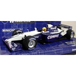 The 1:43 Diecast Modelcar of the Williams BMW FW23 #5 Keep your Distance of 2001. The driver was Ralf Schumacher. The manufacturer of the scalemodel is Minichamps.This model is only online available