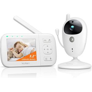 YOTON YB05 Babyfoon met Camera - 3.5"" LCD - VOX-modus - Intercom - Nachtzicht - Slaapliedjes- Temperatuurcontrole - Alarmherinnering