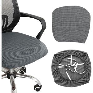 2 stuks stoelhoes stoel bureaustoelhoes wasbaar elastische stoelhoes bureaustoel voor bureaustoel bureaustoel draaistoel stoelhoes (grijs)