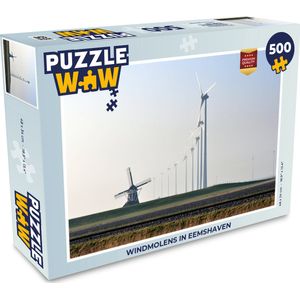 Puzzel Windmolens in Eemshaven - Legpuzzel - Puzzel 500 stukjes