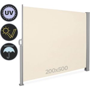 Yolo-deals - Windscherm - 200x500 cm - Aluminium - Beige