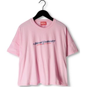 Diesel Texvalind Tops & T-shirts Meisjes - Shirt - Roze - Maat 104