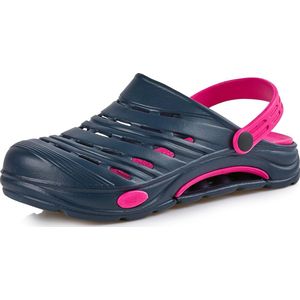 Ladeheid Clogs - Tuinschoenen - Lichte – Unisex - Donkerblauw Roze – 41 - LA-KL-030