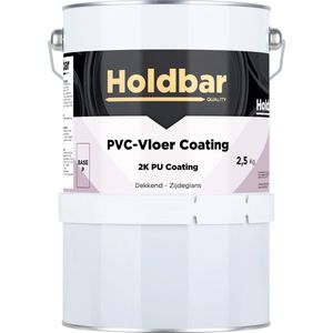 Holdbar PVC-Vloer Coating Gebroken Wit (RAL 9010) 2,5 Kg - Vloerverf - Alle kleuren - Hecht direct op PVC - Slijtvast - UV-bestendig - Gemakkelijk te reinigen - Beschermt PVC-Vloer - 2 Componenten Verf
