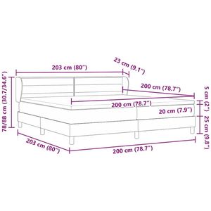 vidaXL - Bedombouw - met - Matras - - - Donkerbruin - - - 200x200 - cm - - - Stof