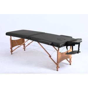 Fitby Massagetafel - Massagetafel Inklapbaar - Behandeltafel - Hoogte verstelbaar - 185x60cm- Zwart