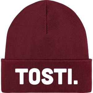 Tosti - Snack Outfit - Grappige Eten En Snoep Spreuken en Teksten Cadeau - Dames / Heren / Unisex Kleding - Beanie - Burgundy
