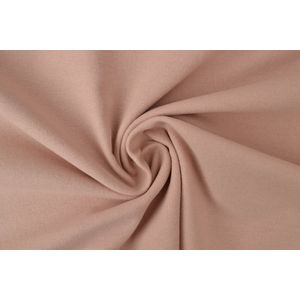 50 meter molton stof - Dusty roze - 100% katoen - Molton stof op rol