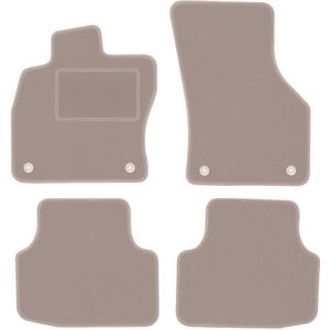 Beige veloursmatten voor: Skoda Octavia IV A7 sedan, stationwagen, variant, liftback (2020-)