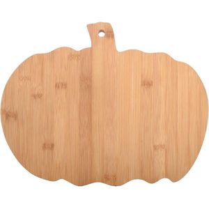 Borrelplank - Tapasplank - Serveerplank hout - Hapjesplank bamboe - Kerst - Winter - Decoratie - Pompoen - 38 cm