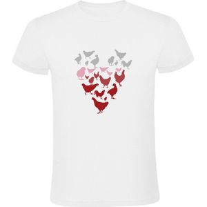 Liefde voor de Kip Heren T-shirt | Kippen | Kippenboer | Boer | Shirt