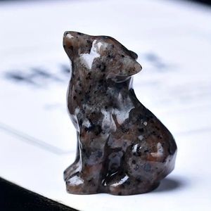 Vlam Steen - 35mm helende wolf decoratie beeldje - Kristallen - Ornament