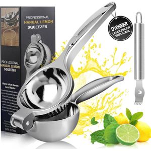 Citroenpers XXL met Snijder - Handpers voor Keuken & Bar - Perfect voor Citroenen en Limoenen