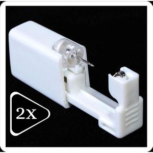 1 x Oorpiercing pistool - Piercing guns - WIT - Oorbel Pistool - Gaatjes schieter - Oorpiercings - Gaatjes Prikker Ear Stud - Wegwerp Oorbel - Wegwerp Oorbel Pistool