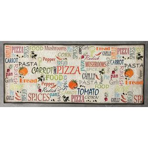 MOMO Rugs - Loper – Pizza - 60x190 cm - vloerkleed - laagpolig tapijt - Design, Modern - Kitchen Masters