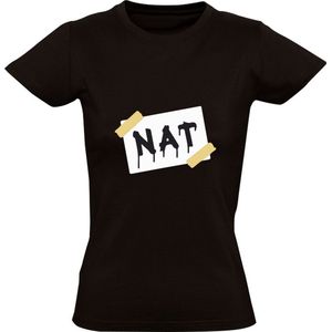 Nat Dames T-shirt - schilder - verf - doorweekt - grappig