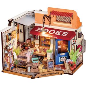 Robotime Rolife Corner Bookstore - DG164 - Knutselen - DIY - Miniatuur - Hobby - Miniatuurhuisje - Creatief