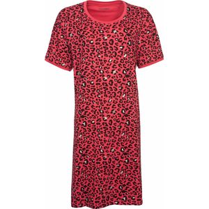 Irresistible Dames Nachthemd - 100% Katoen - Rood - Maat L