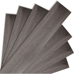PVC-vloerbedekking- PVC vloeren - vinylvloer- Vinyl vloeren- Natuurlijk - 91,5 x 15,2 cm x 1.5 mm - dikte 1.5 mm - 28 tegels-Nacht Eiken