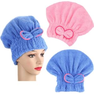 2 stuks haardrooghanddoek microvezel hoofddoek superwaterabsorberend haar tulband strik zachte hoofddoek douche koraalfleece handdoek droog haarkapje verdikte handdoek voor hoofd en lang haar