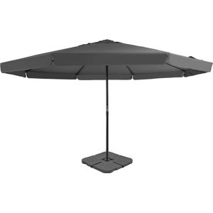 VidaXL Parasol Met Draagbare Voet Antraciet 