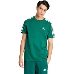 adidas Sportswear Essentials Single Jersey 3-Stripes T-shirt - Heren - Groen- M