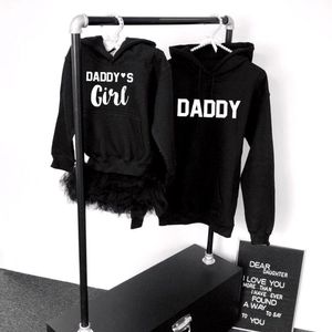 Hoodie heren-zwart-voor vader-vaderdag cadeau-Daddy en Daddy's girl-Maat Xl
