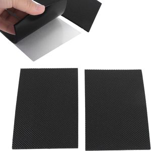 Rubberen Antislip Zelfklevende Vloerbeschermers - 2 Stuks Meubelen Bank Tafel Stoel Zwart (Rechthoek) .