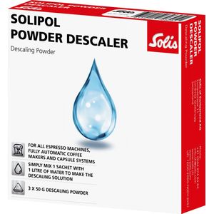 Solis Solipol Powder Descaler Ontkalker Koffiemachine - Geschikt voor Capsulesystemen, Waterkokers en Andere Apparaten - Ontkalkingspoeder - 3x 50 gram