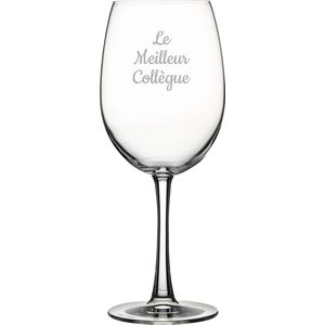 Rode wijnglas gegraveerd - 46cl - Le Meilleur Collègue