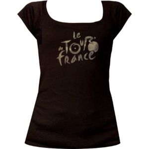 Tour de France - T-shirt - vrouwen - zwart - grijze glitter - L