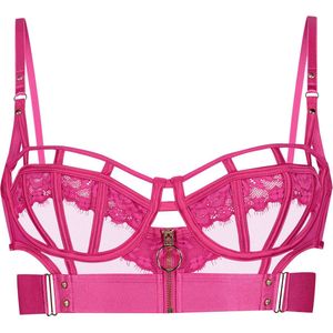 Hunkemöller Dames Lingerie Niet-voorgevormde longline beugel bh Sable - Roze - maat B80