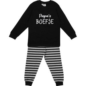 Fun2Wear - Papa's Boefje | Zwart meisjes jongens - Katoen - Maat 62