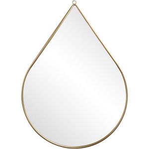 LIFA LIVING Spiegel Anna - Goud - Metaal - Grote Druppel Spiegel - Vintage - 40,5 X 56 X 1,5 cm