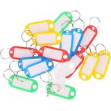 50x Gekleurde sleutellabels/sleutelhangers - Sleutelhangers - Sleutelhanger met etiket/label/schrijfvakje