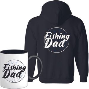 T-Shirtknaller Vest met koffiemok | Fishing Dad  - Vis / Vissen / Vishengel Kleding | Heren / Dames Vest Cadeau | Kleur zwart | Maat S