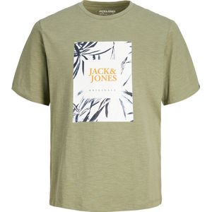 Jack & Jones T-shirt Jorcrayon Branding Tee Ss Crew Neck 12228774 Oil Green Mannen Maat - S