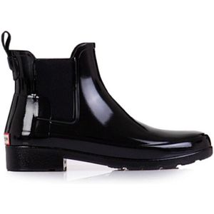 Regenlaars Hunter Women Original Refined Chelsea Gloss Zwart-Schoenmaat 38