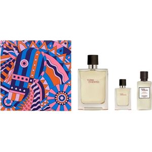 Hermès Terre d'Hermès Giftset - 100 ml eau de toilette spray + 12,5 ml eau de toilette spray + 40 ml aftershave balm - cadeauset voor heren