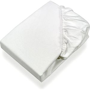 Molton hoeslaken, matrasbescherming, basic, wit, wit, 100 x 200 cm