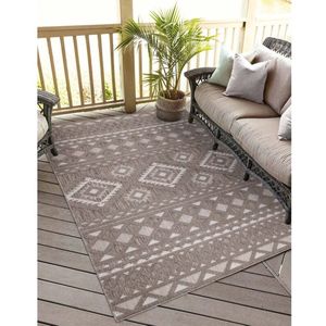 Flycarpets Caprenia Buitenkleed Indoor & Outdoor Vloerkleed - Bruin - 140x200 cm