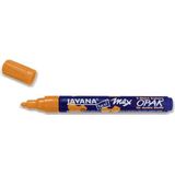 Oranje textiel stift - Javana Texi Max - 2-4 mm kogelpunt - Hoge kwaliteit textiel marker op waterbasis, geschikt op zowel licht als donker textiel